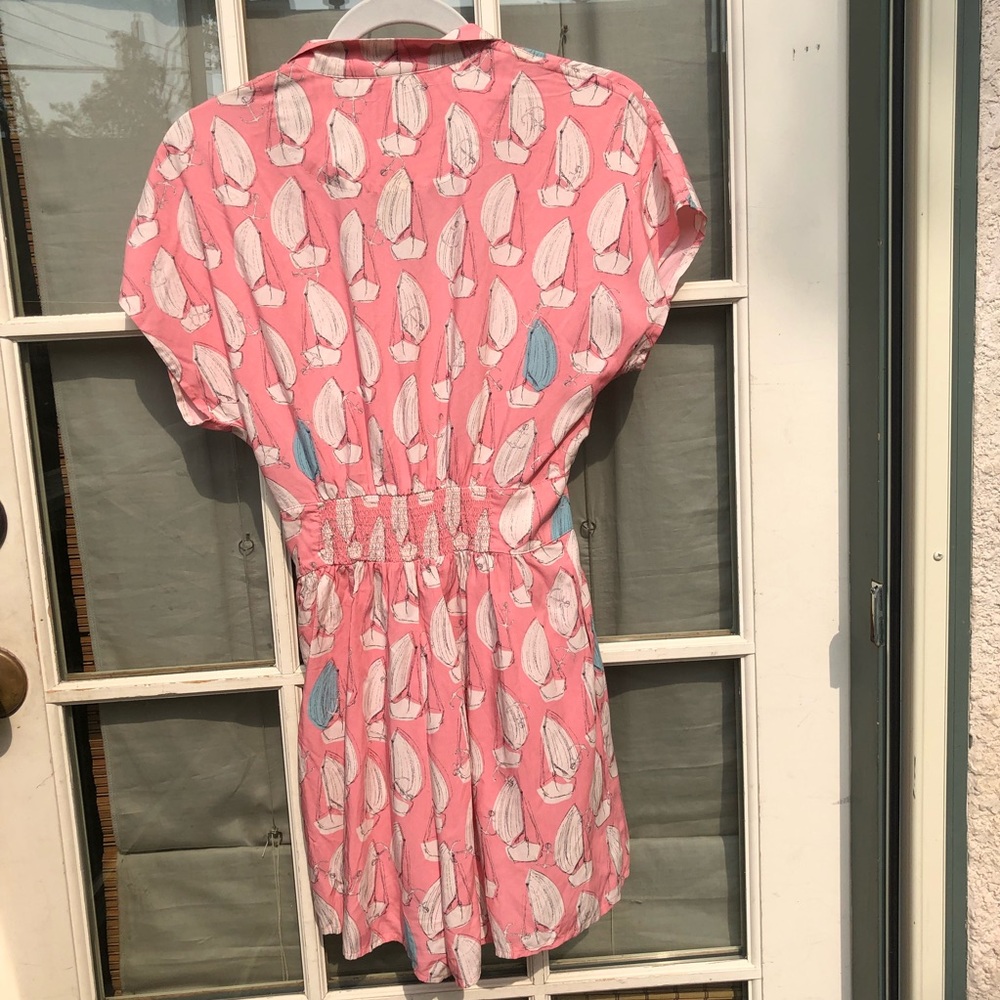 Anthropologie Maeve Pink Romper Sailboat print - Picture 8 of 8